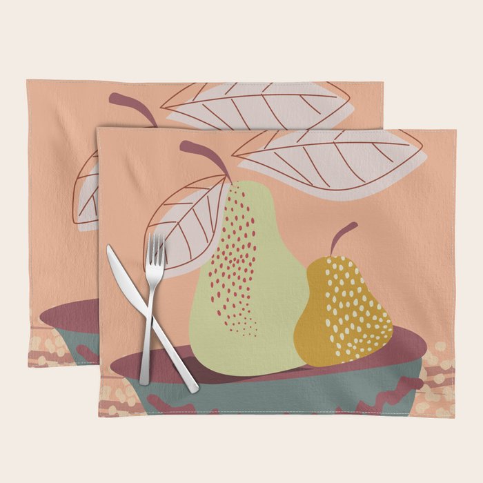 Pears abstract still life Placemat Gallery Image 1