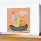 Pears abstract still life Wall Mural Gallery Image 2