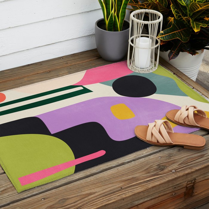 Modern Abstract Art 83 Outdoor Rug Gallery Image 2