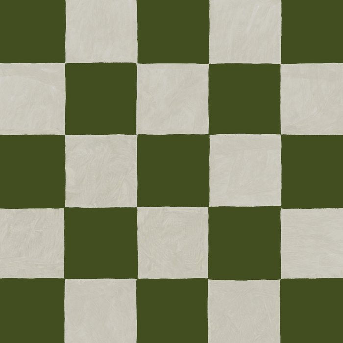 checkerboard hand-painted-olive Coffee Mug Gallery Image 2