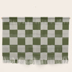 checkerboard hand-painted-olive Wall Hanging Gallery Image 1