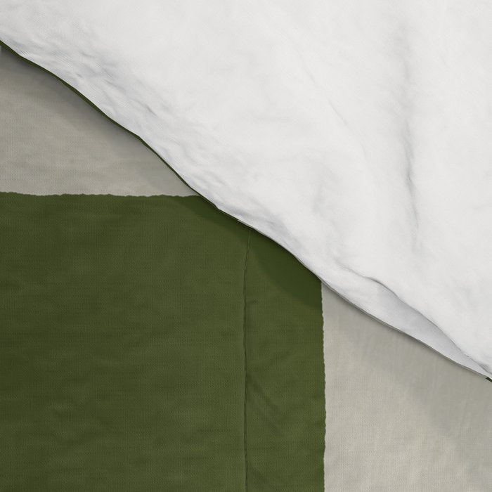 checkerboard hand-painted-olive Comforter Gallery Image 4