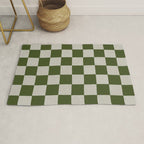checkerboard hand-painted-olive Rug Gallery Image 1