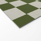 checkerboard hand-painted-olive Welcome Mat Gallery Image 2