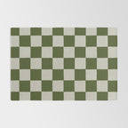 checkerboard hand-painted-olive Rug Gallery Image 2