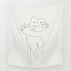 One Line Cat 2: Hug Wall Tapestry Gallery Image 4
