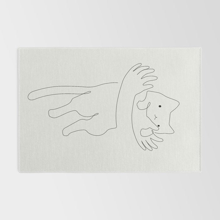 One Line Cat 2: Hug Rug Gallery Image 2