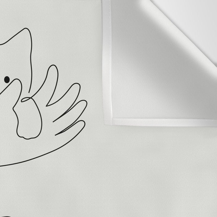 One Line Cat 2: Hug Wall Tapestry Gallery Image 3