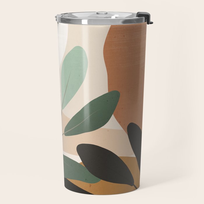 Abstract Art Tropical Leaves 52 Travel Mug Gallery Image 2