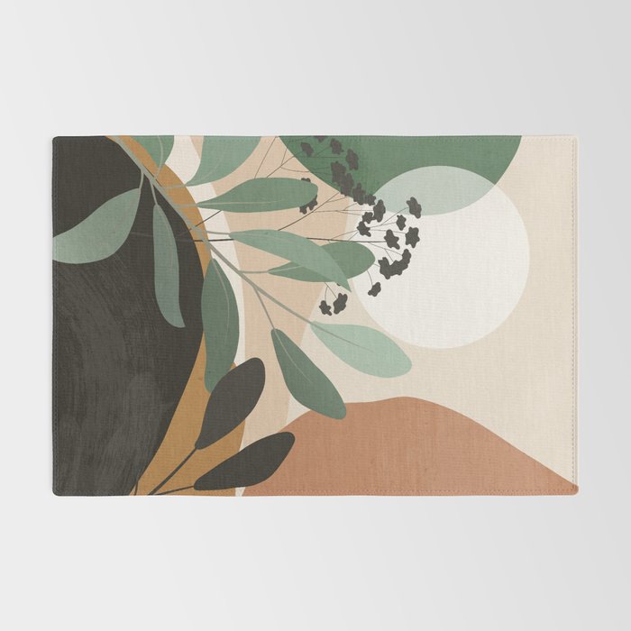 Abstract Art Tropical Leaves 52 Rug Gallery Image 2