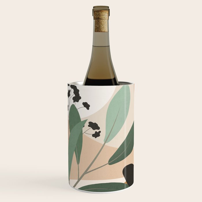 Abstract Art Tropical Leaves 52 Wine Chiller Gallery Image 1