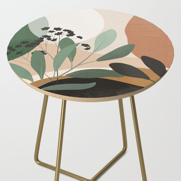 Abstract Art Tropical Leaves 52 Side Table Gallery Image 2