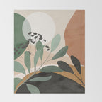 Abstract Art Tropical Leaves 52 Throw Blanket Gallery Image 2