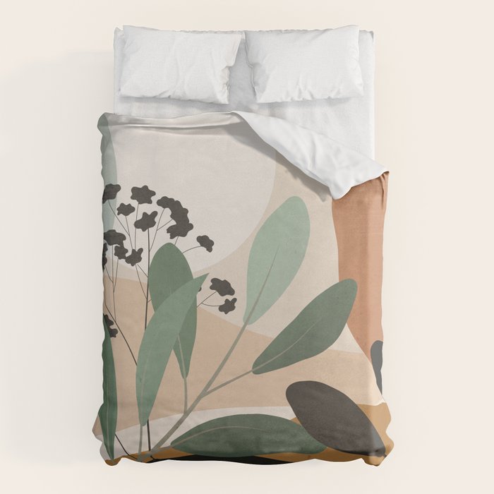 Abstract Art Tropical Leaves 52 Duvet Cover Gallery Image 6