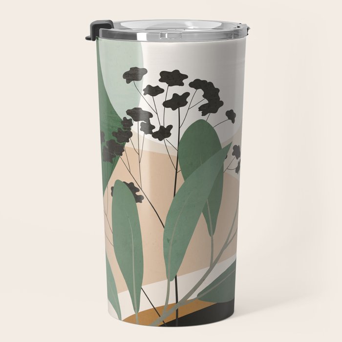 Abstract Art Tropical Leaves 52 Travel Mug Gallery Image 3