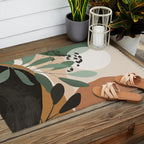 Abstract Art Tropical Leaves 52 Outdoor Rug Gallery Image 2