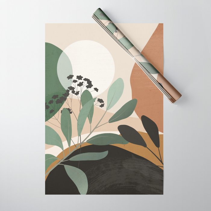 Abstract Art Tropical Leaves 52 Wrapping Paper Gallery Image 1