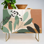 Abstract Art Tropical Leaves 52 Credenza Gallery Image 1
