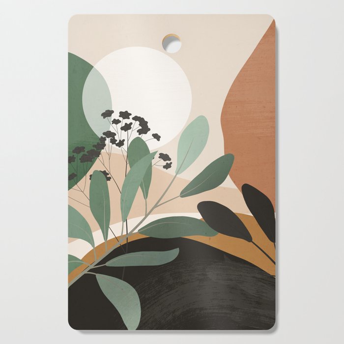 Abstract Art Tropical Leaves 52 Cutting Board Gallery Image 1