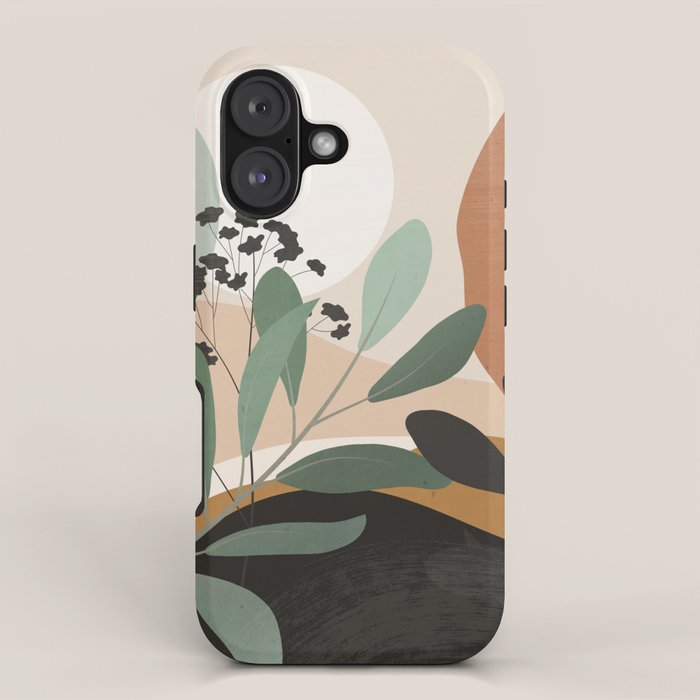 Abstract Art Tropical Leaves 52 iPhone Case Gallery Image 1