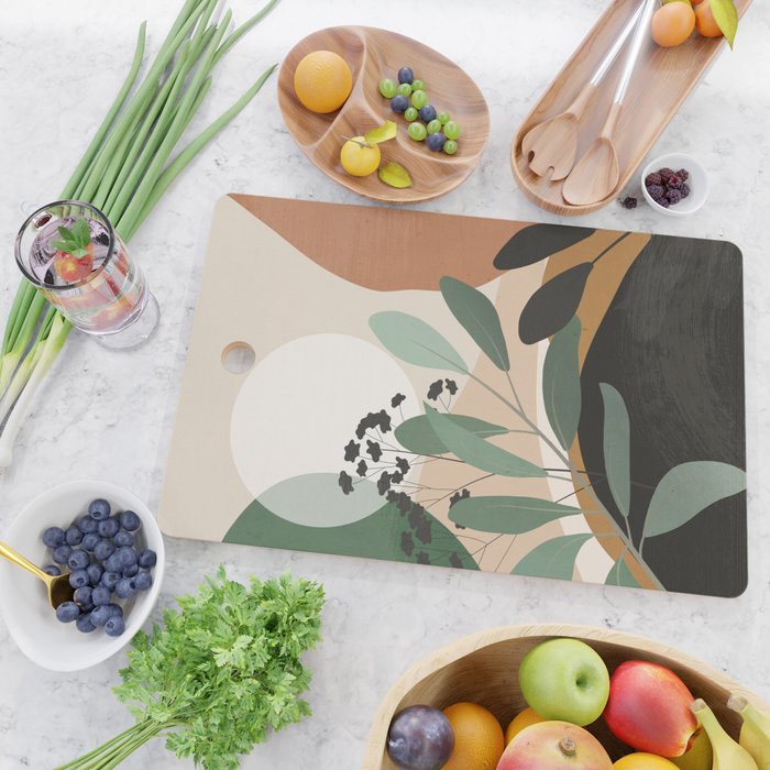 Abstract Art Tropical Leaves 52 Cutting Board Gallery Image 2