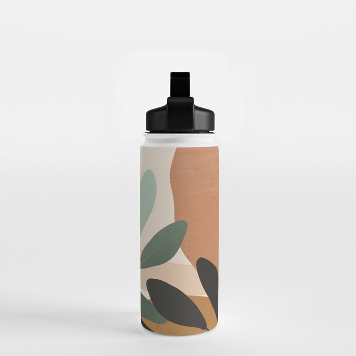 Abstract Art Tropical Leaves 52 Water Bottle Gallery Image 2
