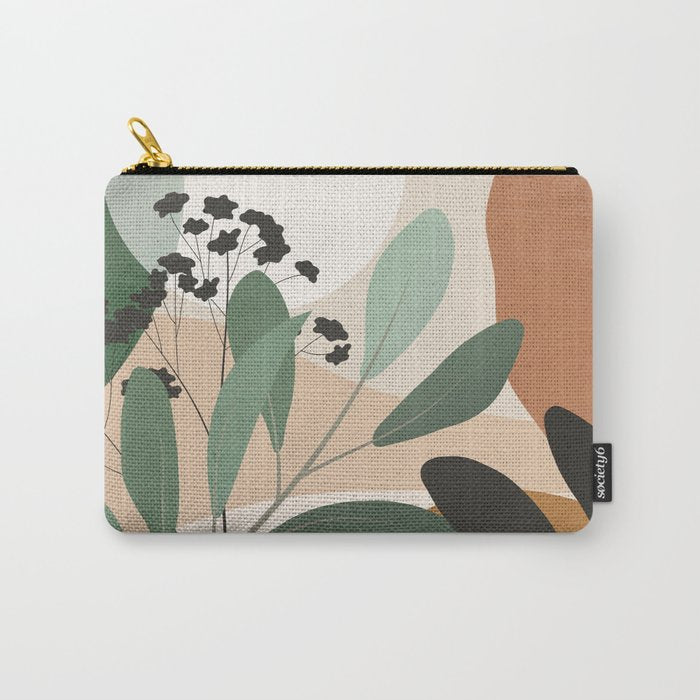 Abstract Art Tropical Leaves 52 Carry All Pouch Gallery Image 1