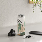 Abstract Art Tropical Leaves 52 Water Bottle Gallery Image 4