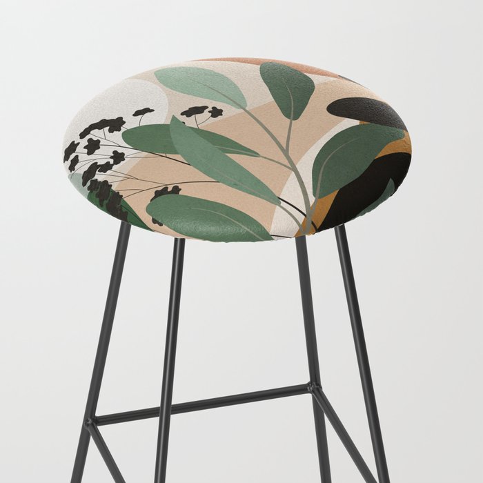 Abstract Art Tropical Leaves 52 Stool Gallery Image 2