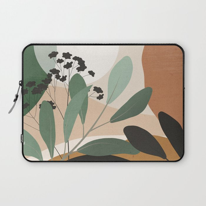 Abstract Art Tropical Leaves 52 Laptop Sleeve Gallery Image 1