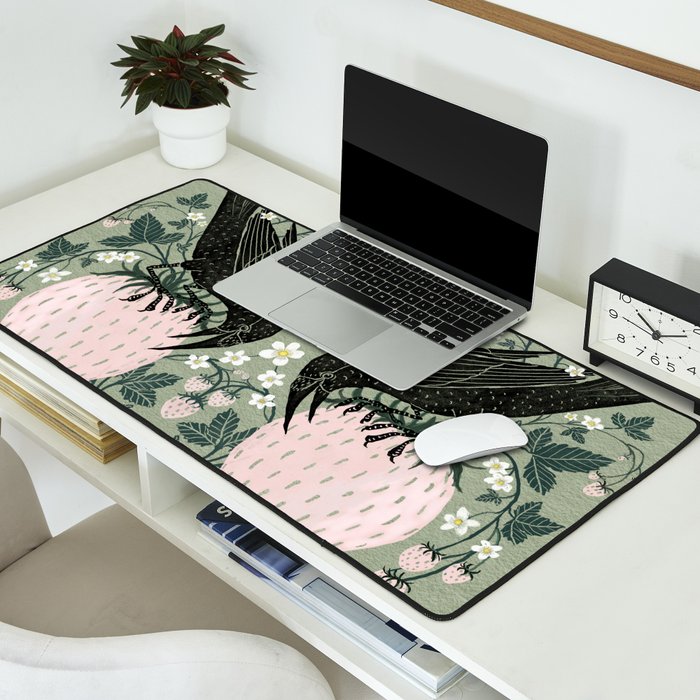 Strawberry Crows Desk Mat Gallery Image 2