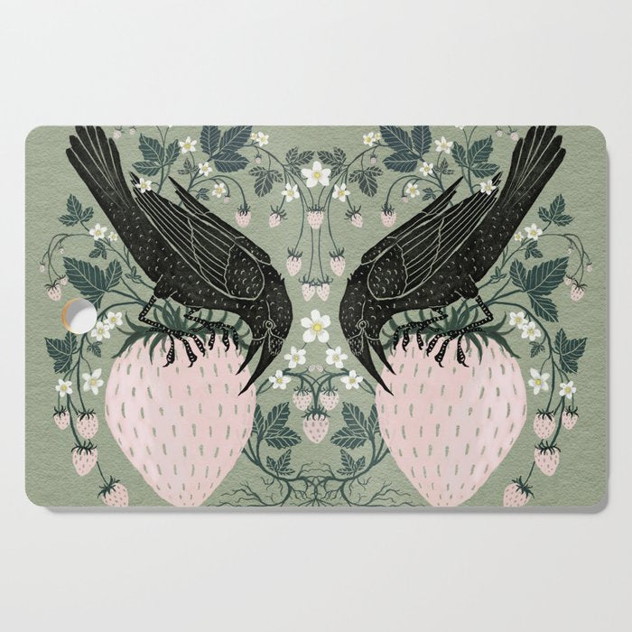 Strawberry Crows Cutting Board Gallery Image 1