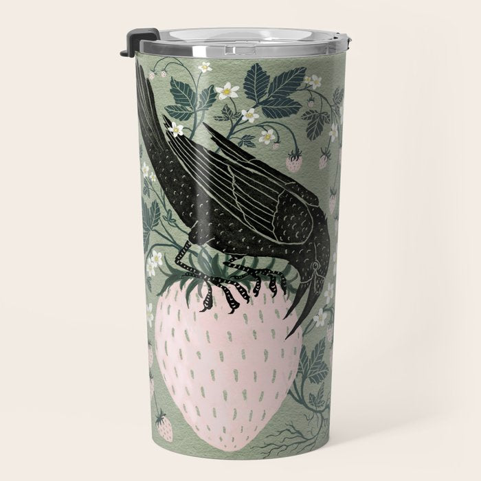 Strawberry Crows Travel Mug Gallery Image 3