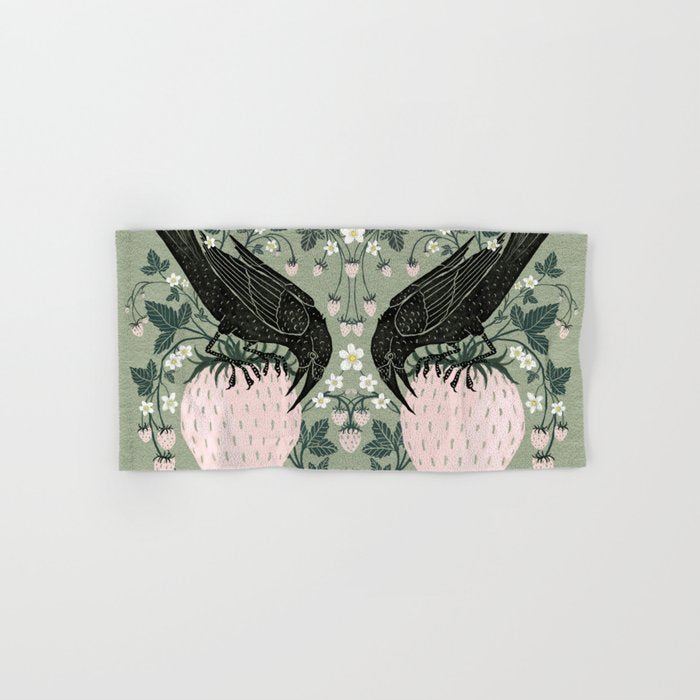 Strawberry Crows Bath Towel Gallery Image 1