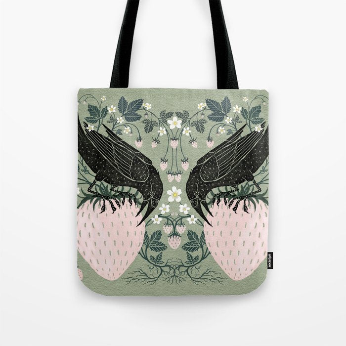 Strawberry Crows Tote Bag Gallery Image 1