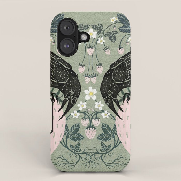 Strawberry Crows iPhone Case Gallery Image 1