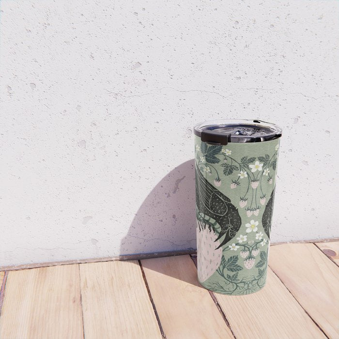 Strawberry Crows Travel Mug Gallery Image 4
