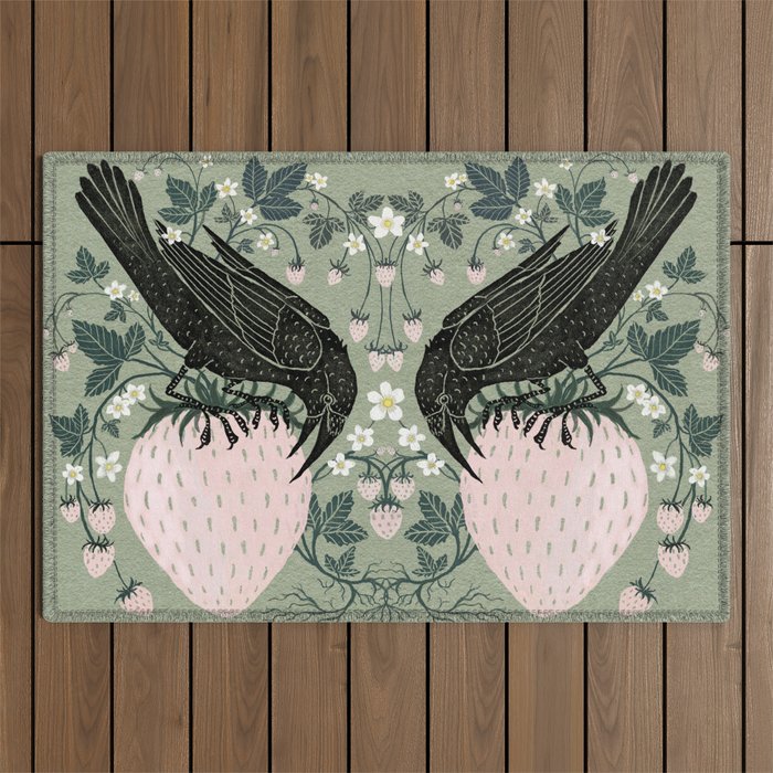 Strawberry Crows Outdoor Rug Gallery Image 1