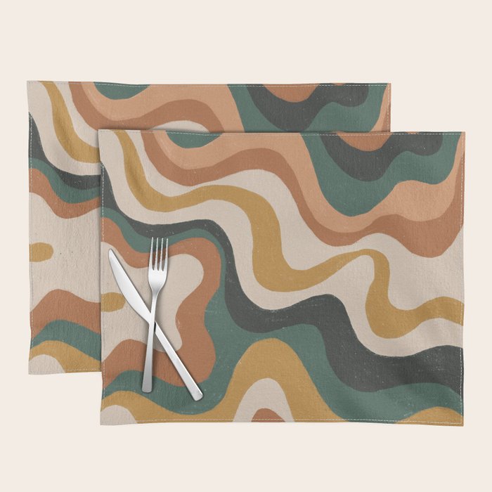 Earthy swirls Placemat Gallery Image 1