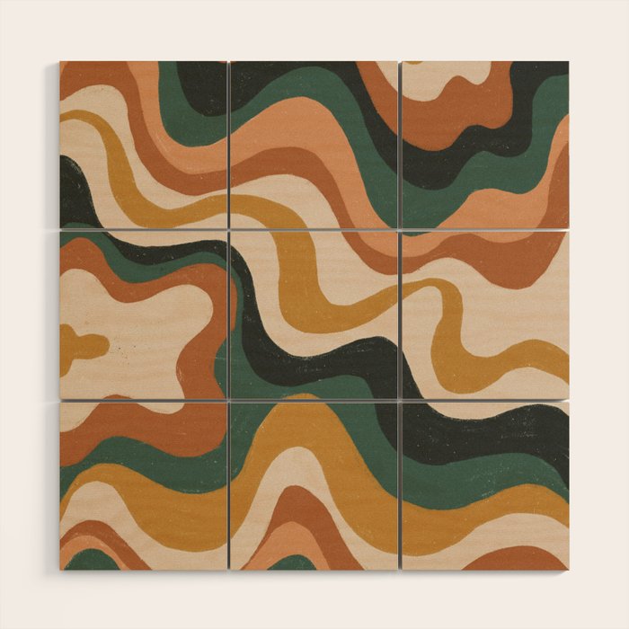 Earthy swirls Wood Wall Art Gallery Image 1