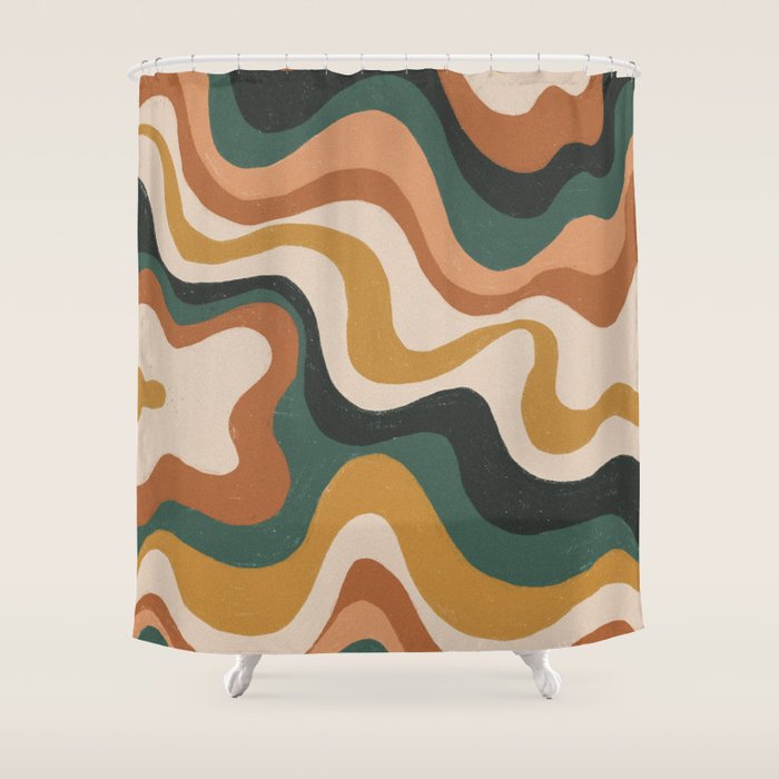 Earthy swirls Shower Curtain Gallery Image 1