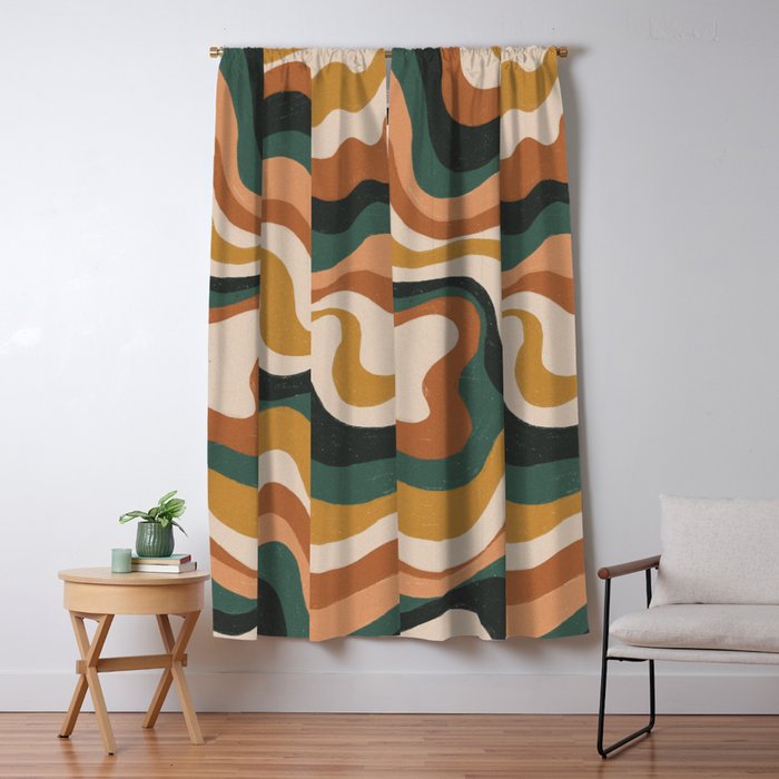 Earthy swirls Window Curtain Gallery Image 5