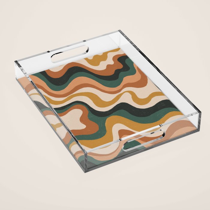 Earthy swirls Acrylic Tray Gallery Image 1