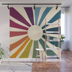 Retro Blossom Wall Mural Gallery Image 1