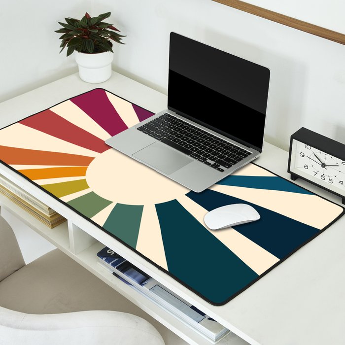 Retro Blossom Desk Mat Gallery Image 2