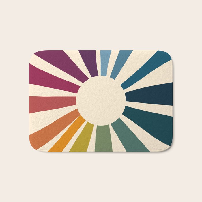 Retro Blossom Bath Mat Gallery Image 1