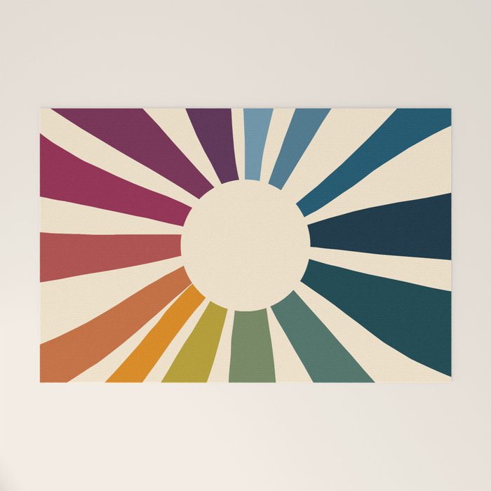 Retro Blossom Welcome Mat Gallery Image 1