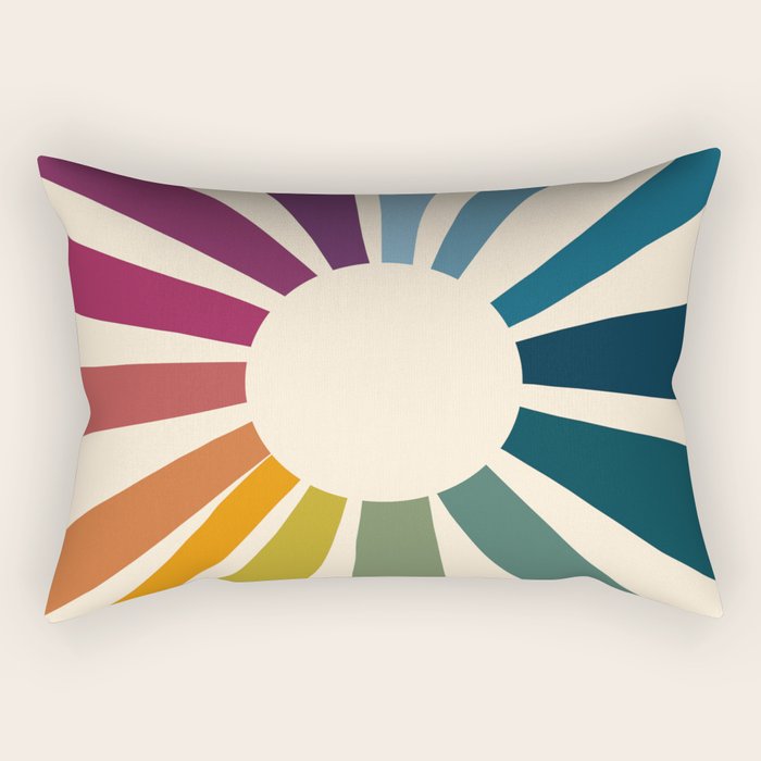 Retro Blossom Rectangular Pillow Gallery Image 2