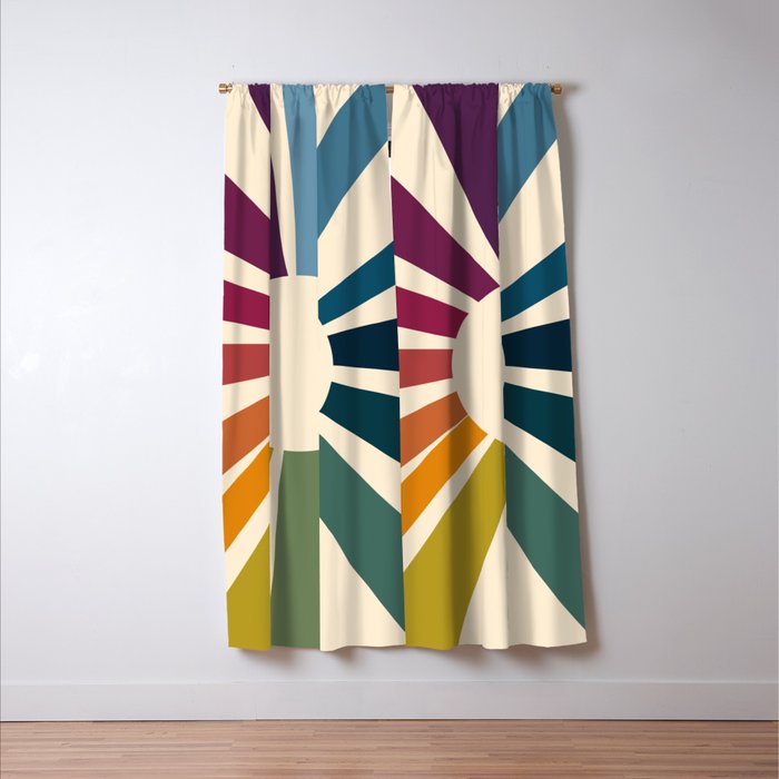 Retro Blossom Window Curtain Gallery Image 3