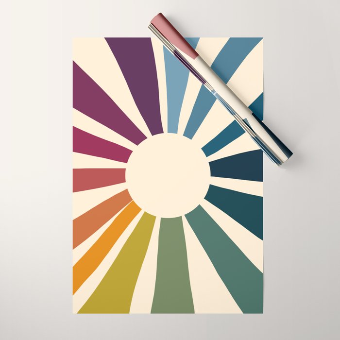 Retro Blossom Wrapping Paper Gallery Image 1